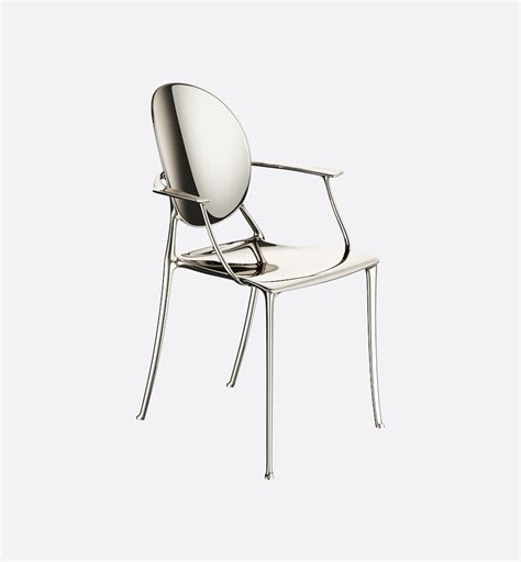 Miss Dior Chair DIOR by STARCK, Polished Aluminum 